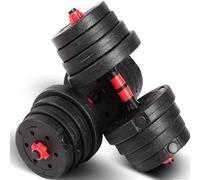 Trintion Kit Haltères Réglables 30KG avec Barre Musculation - Set 2 en 1 Poids Fitness Musculation Maison, Dumbbell Set Idéal pour Hommes et Femmes, Home Gym Compact et Polyvalent