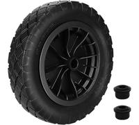 Trintion Roue de brouette de 14 pouces 3,50-8 en polyuréthane anti-crevaison - Pneu de rechange robuste en caoutchouc pour chariot de jardin, brouette, kart, remorque, camion, roulement à billes non