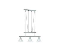 TRIO 3751031-07 LAMPE SUSPENSION YOYO AVEC ARMATURES 3X E14, MAX. 40 W NICKEL MAT ET VERRE OPALE MAT BLANC