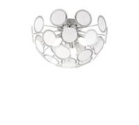 Trio 609000306 Plafonnier 3 x E14 / 40 W / 45 cm Chrome / Plastique satiné/transparent