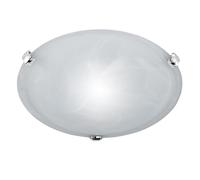 Trio 6105011-01 Plafonnier en verre avec 1 ampoule E27 60 W Blanc albâtre 30 cm, Weiß, Durchmesser 30cm
