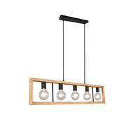 Trio Agra Plafonnier Suspendu Vintage À 5 Barres, Noir Mat Multicolore