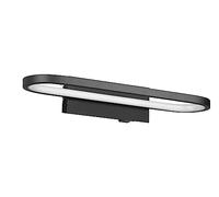 Trio, Applique, Gianni incl. 1 x LED,SMD,17,0 Watt,3000K,1700 Lm. Corps: Métal, noir mat L:40,0cm, L:14,0cm, H:7,5cm Interrupteur,Montage au mur,IP44