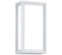 TRIO, Applique, Timok incl. 1 x LED,E27,6,0 Watt,3000K,470 Lm. Plastique, Blanc, Corps: Fonte daluminium, Blanc L:15,0cm, L:10,0cm, H:28,5cm IP54,Montage au mur