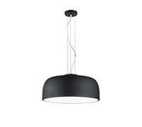 Trio Baron Plafonnier Suspendu Cylindrique Moderne À 4 Lumières, Noir Mat