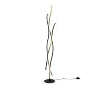 Trio Blaze Lampadaire LED intégré moderne en laiton mat 2300-3000-4000K avec interrupteur au pied