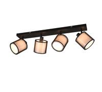 Trio Burton Barre De Spot De Plafond Moderne À 4 Lumières, Noir Mat
