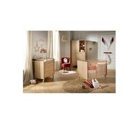 Trio chambre bébé Arty lit 120x60 commode 3 tiroirs armoire 2 portes