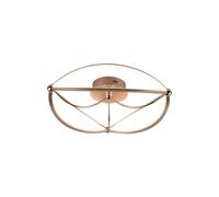 Trio Charivari Semi-Plafonnier Led Moderne 42w Laiton Mat 3000k Marron