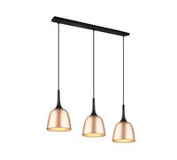 Trio Chiron Plafonnier suspendu moderne à 3 lumières en laiton mat
