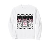 Trio Cochon d'Inde avec nœud Papillon et Chewing-Gum rétro Sweatshirt