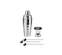 Fackelmann 9936950 Trio cocktails – Shaker 750 ml, doseur 4 cl, 3 cuillères inox, argenté