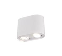 Trio Cookie Downlight Moderne À 2 Lumières Monté En Surface, Blanc Mat Multicolore