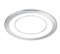 Trio Core Downlight Encastrable Moderne 14cm Chrome 3000k Gris