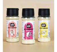 Trio d’Assaisonnements Végétaux Saveur Poulet, Bacon et Fromage - Épices Vegan pour Pâtes, Frites, Soja, Légumes et Cuisine - 3x55g - Hello Veggie