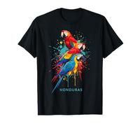 Trio d'aras géométriques vibrants Honduras Splash T-Shirt