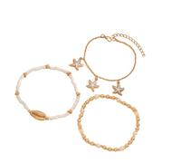 Trio de bracelets de cheville de plage superposés avec coquillages et accents de cauris, bijoux de pied réglables, bracelets de cheville en coquillages pour femmes, bijoux de chaîne de pied en Puka