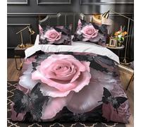 Trio de caniches roses Housse de Couette Microfibre Hypoallergique Super Douce Léger Salon vintage Parure de Lit 3D Imprimée Fermeture Éclair Confortable Respirante for Couple Super king（260x220cm）