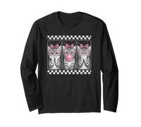 Trio de Chatons pour Filles - Motif Chat - Rose Bonbon Manche Longue