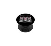 Trio de Chatons pour Filles - Motif Chat - Rose Bonbon PopSockets PopGrip Adhésif