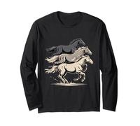 Trio de Chevaux au Galop Western Mustang Spirit Manche Longue
