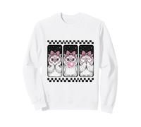Trio de Chouettes Coquette nœud Bubblegum rétro Sweatshirt