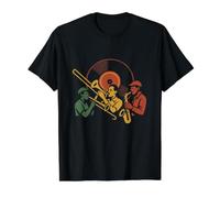 Trio de Klaxons de ska Vintage T-Shirt Graphique avec Valeur, Homme, Noir, M