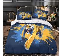 Trio de licornes Housse de Couette 3D Effet Hypoallergique Confortable Léger Fantastique Magique Parure de Lit Microfibre résistante Fermeture Éclair Douce for Filles Ado Super king（260x220cm）