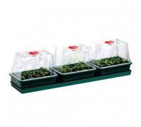 Trio de mini serres rigides - 76 x 18,5 x 20,5 cm - Garland germination-bouturage