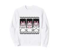 Trio de Poules Coquette Bow Bubblegum rétro Sweatshirt