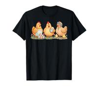 Trio de Poules de Pâques Mignonnes de la Ferme, Poulet, Printemps, Vacances, Art Animal T-Shirt