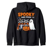 Trio de Raton Laveur d'halloween Effrayant et Sauvage avec fantôme Sweat à Capuche