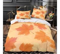 Trio de renards d'automne Housse de Couette Imprimé en 3D Ultra Douce Confortable Animaux sauvages Parure de Lit Microfibre Hypoallergique Fermeture Éclair Résistante for Filles Ado King（220x240cm）