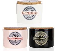 Trio de sels gourmet - Fleur de sel portugaise, Sel rose de l’Himalaya et Sel noir de l’Himalaya - Lot de 3 x 150g - naturels pour cuisson et finition