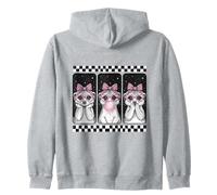 Trio de Suricate avec nœud à Coquette et Chewing-Gum rétro Sweat à Capuche
