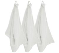 Trio de torchon de cuisine 40x60 cm mousseline de coton KEA TABLE blanc neige