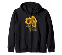Trio de tournesols d'automne, look vintage Sweat à Capuche
