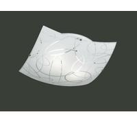 Trio-Leuchten Plafonnier Spirelli Carré Verre Decoro Jantes 40 x 40 cm