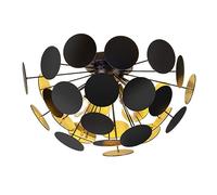 Trio Discalgo Plafonnier Semi-Encastré À 3 Lumières Young Living, Noir Mat Multicolore