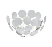 Trio Discalgo Plafonnier Semi-Encastré Young Living À 3 Lumières, Blanc Mat Multicolore