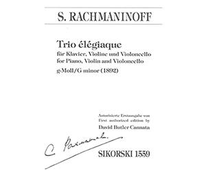 Trio élégiaque: First authorised edition. piano, violin, cello.