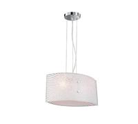 Trio Elisa Plafonnier Suspendu Cylindrique Moderne À 2 Lumières Chromé