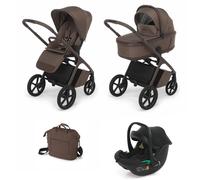 Trio Foppapedretti Commander Cannelle avec Siège Auto DISK INFANT i-Size Ebony + Sac