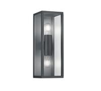 Trio Garonne Applique Murale Extérieure Vintage 2 Lumières Anthracite Ip44 Gris