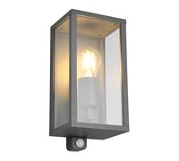 Trio-Leuchten Applique murale Garonne E27 avec détecteur de mouvement Anthracite sans ampoule IP44