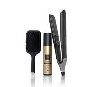 Trio ghd Lisseur Chronos + Brosse + Spray, Noir Mat