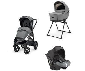 Trio Haptique XT Avec Siège-auto Auto Darwin Recline Et Cadre Noir Total Colori.