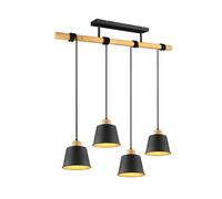 Trio Harris Plafonnier Suspendu Vintage À 4 Barres, Noir Mat