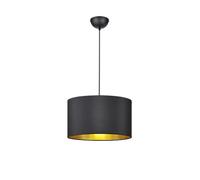 Trio Hostel Plafonnier Suspendu Cylindrique Moderne Noir Mat