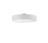 Trio Hotel Plafonnier Cylindrique Moderne À 5 Lumières, 65 Cm, Nickel Mat Avec Abat-Jour Blanc Multicolore
